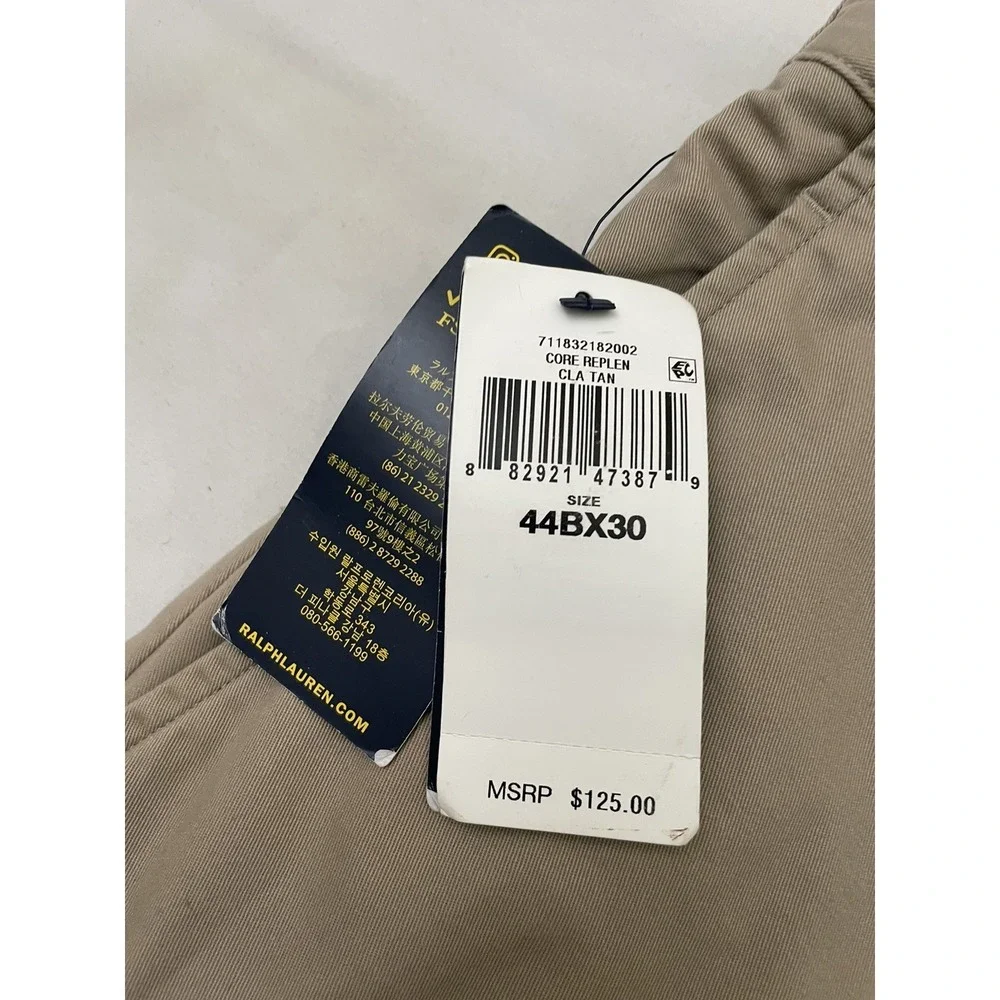 NEW Polo Ralph Lauren Bedford Classic Fit Washed‎ Chino Pants 44B x 32 Khaki